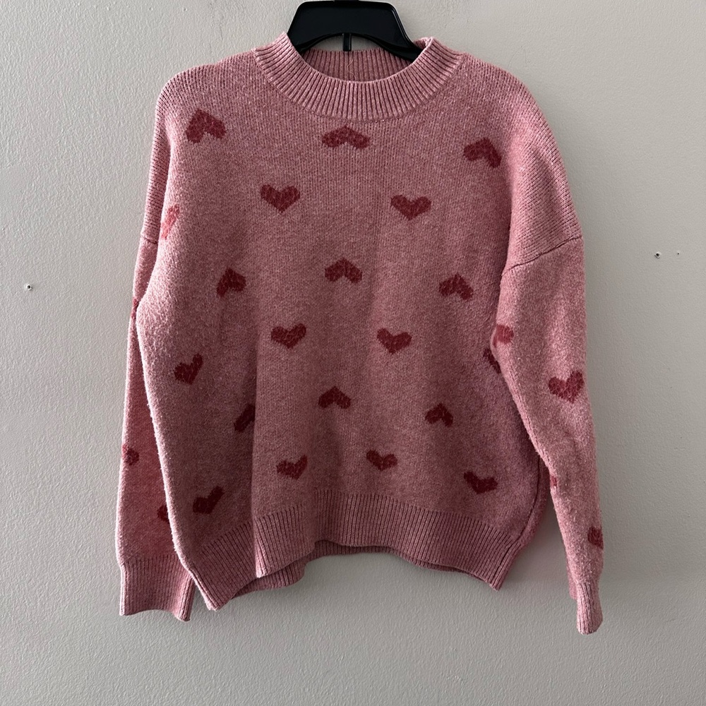 ADORA Pink Heart Motif Sweater